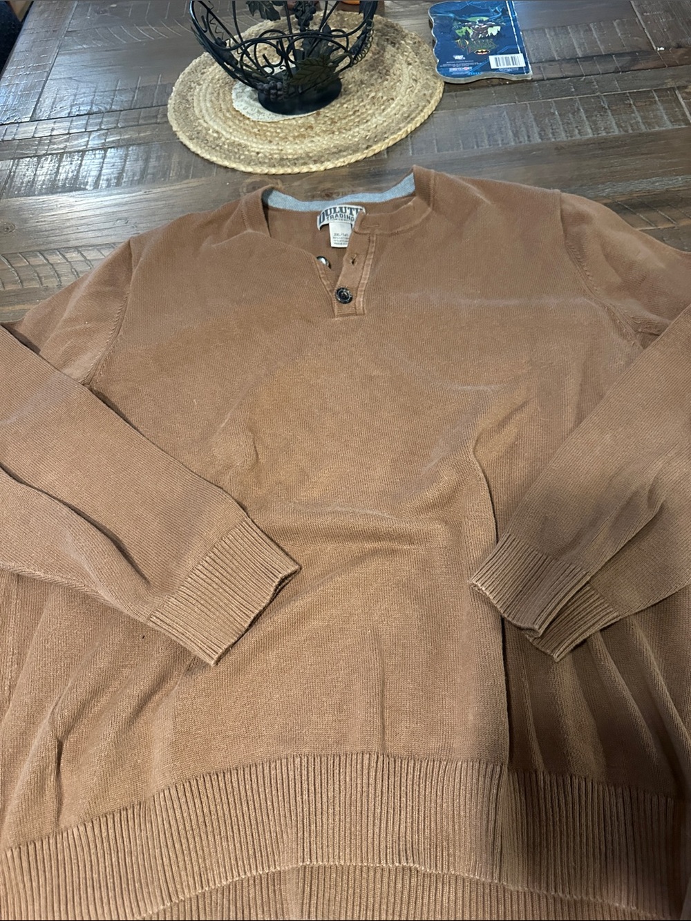 Duluth Brown Henley Sweater